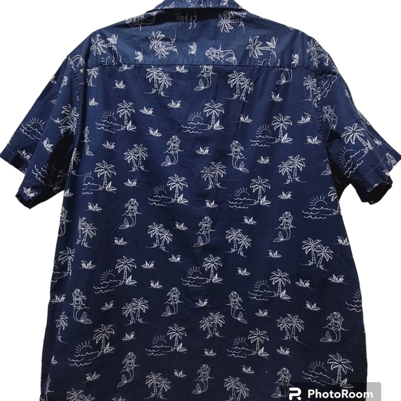 No Boundaries XL Cotton Blue  Hawaiian Tropical Short Sleeve Shirt Buttonup - Picture 3 of 7